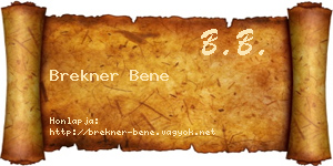 Brekner Bene névjegykártya